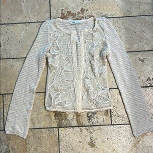 Zara open knit cardigan